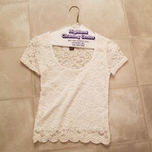 White lace top